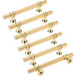 6pcs poign�es de meuble dor�es poign�e dor�e - poign�e de porte de cuisine poignee tiroir laiton poign�es ...