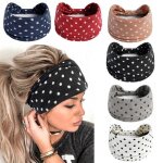 6pc polka bandeaux pour femmes foulard large boho bandanas bandeaux �lastiques accessoires de cheveux ...
