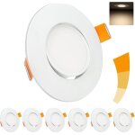6pcs spot led encastrable dimmable 5w 4000k blanc neutre 460lm spot led extra plat 230v orientable 45diamtre ...