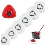 6pcs vadrouilles de rechange pour vileda o - cedar turbo 2 en 1 easywring & clean compatible t�tes de ...