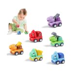6pcs voiture jouets pour b�b� 1 2 3 ans press and go voiture petites voiture enfant dinosaure de voiture ...