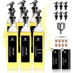 6pices bouteilles de vinaigre et dhuile en verre borosilicate avec bec verseur 500mldistributeur avec ...
