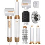 7 en 1 air styler110000 tours / minute sche - cheveux  ions haute vitesseseche cheveux set avec 7 accessoire ...
