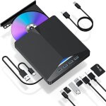 7 en 1 graveur cd / dvd externe portable usb3. 0 type - c avec emplacement pour carte sd / tf 24x read ...