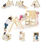 7 en 1 toboggan - goplus - triangle descalade montesorri escabeau convertible tableau noir tablechaisepour ...