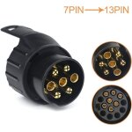 7 / 13 adaptateur prise remorque 7 vers 13 broches connecteur fiche attelage 7 pole a 13 pin pour remorque ...