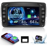 7 autoradio [4 + 64go] android 13 pour mercedes - benz - carplay / android auto sans fil gps wifi bt ...
