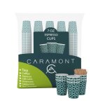 Gobelets en carton - caramont - 7 oz - cologique - rsistant  la chaleur - jetables