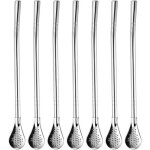 7 pailles  mojito en acier inoxydable ensemble cuillre  caf cuillre  cocktail mlangeur  caf ...