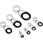 7 pcs ensemble bague de guidage canne à pêche en acier inox et anneau oculaire céramique anneau canne ... 7 pcs ensemble bague de guidage canne à pêche en acier inox et anneau oculaire céramique anneau canne ...