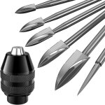 7 pi�ces m�ches de sculpture sur bois 1 / 8 pouces tige hss outil de forage de gravure artisanat du bois ...