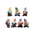 7 pices nains de jardin statue gnomes fe miniature ornements figurine nains mignons pour dcoration ...