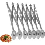7 roues roulette a pizza r�glable bicyclette patisserie acier inoxydable coupe pizza roulette pour pizzas ...