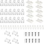 Accessoires pour rail de rideaux - yyv - 70 pcs - blanc - crochets - supports de montage