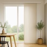 70x215 cm rideau panneau japonais linotex - pour baie vitr�e porte - fen�tre 1 panneau