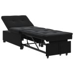 712009& canap - lit 3 - en - 1lit banquetteconvertible extractible noir en velours