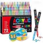 72 couleurs feutre acrylique stylos acryliques pointe pinceau pour coloriage adulte enfante acrylic paint ...