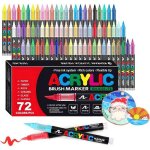 72 couleurs feutre acryliquestylos acryliques � pointe pinceau pour le coloriage adulteacrylic paint ...