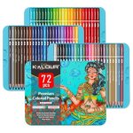 72 crayon de couleurs professionnel avec bo�te en m�tal - dessin esquissecoloration - crayons de couleur ...