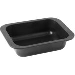 7280 petit plat  four rectangulaire plat  four plat  gratin individuel acier noir 27 x 175 x 6 cm