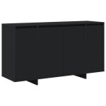 729262& bahut de rangement pour séjour - buffet noir noir - bois - panneaux de particules 135 x 41 x ... 729262& bahut de rangement pour séjour - buffet noir noir - bois - panneaux de particules 135 x 41 x ...