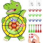 73cm jeu de fl�chettes pour enfants cible de fl�chettes dinosaure jouet enfant pour 3 - 9 ans avec 12 ...