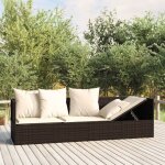 ?7752980)bains de soleil / transat scandinave - stylelit de salon dextrieur avec coussins marron rsine ...
