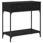 [7956066]table console - meuble de couloir d?appoint ou coiffeuse chne noir 75x345x75cm bois dingnieriepoids ...