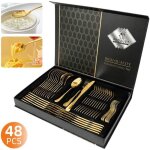 7magic ménagère 48 pièces ensemble de couverts en acier inoxydable pour 12 personnes avec boîte cadeau ... 7magic ménagère 48 pièces ensemble de couverts en acier inoxydable pour 12 personnes avec boîte cadeau ...