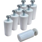 8 but�es volets roulants blanches 40 mm pvc. arret de volet fourni pour le montage avec ses rondelles ...