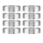 8 cercles � p�tisserie 8 cm tarte perfor�e inox pour g�teaux et quiches