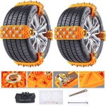 8 cha�nes � neige pour voitures et suv. pneus 165 - 265 mm. antid�rapantes pour neige et glace installation ...