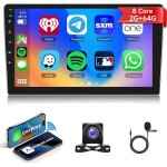 8 core 2g + 64g sans fil apple carplay android 13 autoradio 2 din avec android auto gps navi wifi 9 pouces ...