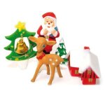 8 d�corations en plastique pour g�teau de no�l