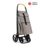 8 plus ecopep - chariot de course pliable - 4 roues - beige - sac isotherme isolant structure solide ... 8 plus ecopep - chariot de course pliable - 4 roues - beige - sac isotherme isolant structure solide ...