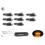 8 feux de gabarit lat�raux 12v 24v led orange / ambre avec joints en caoutchouc camion remorque fourgon ...