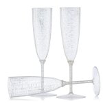 8 fltes  champagne luxe 200ml - paillet argent gris argent