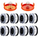 8 pack bobine fil coupe bordure compatible avec black et decker coupe bordures a6481 a6485 (2 couvercle ...