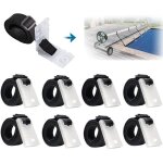 8 pcs kit enrouleur fixation pour bache solaire de piscine sangles de couverture solaire sangles de fixation ...