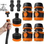 8 pcs raccord de tuyau darrosage 1 / 2 kit de adaptateur robinet tuyau arrosage accessoires de embout ...