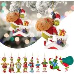 8 pendentifs de noël plats 2d grinch pour sapin de noël décorations de fêtes sur le thème des contes ... 8 pendentifs de noël plats 2d grinch pour sapin de noël décorations de fêtes sur le thème des contes ...
