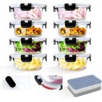 8 pièce 400ml boite verre hermetique alimentaireboite repas verre empilables boite de conservation 8 pièce 400ml boite verre hermetique alimentaireboite repas verre empilables boite de conservation