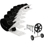 8 pices enrouleur de bche pour piscine sangles et clips de fixation pour les enrouleurs moulinet de ...