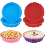 8 pices moule  tarte silicone 11cm moule tartelette silicone antiadhsif plat a tarte silicone moules ...