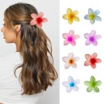 Pinces � cheveux - sh - 8 pi�ces - fleurs artificielles - antid�rapantes - color�es