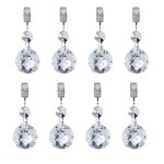8 pi�ces poids de nappe en cristal lourd cintres de poids pendentifs pour rideaux de maintien rideaux ...