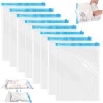 8 pices sac sous vide voyagesacs de compression s sac sous vide roul  la mainsac de compression voyage ...