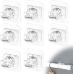 8 pi�ces supports pour tringles � rideaux auto - adh�sifs support tringle rideaux sans percage crochet ...