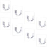 8 pi�ces support tringle rideaux sans percagecrochets de tension transparentstringle rideau douche support ...