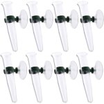 8 pi�ces tubes de fleurs en plastique tubes de fleurs en plastique transparent avec ventouse vase mural ...